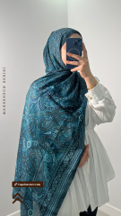 Marrekech Desen Şal - Turkuaz