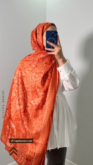 Allica Desen Şal - Turuncu