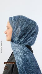 Allica Desen Şal - İndigo