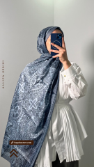 Allica Desen Şal - İndigo