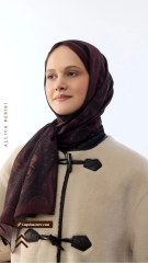 Allica Desen Şal - Kahverengi