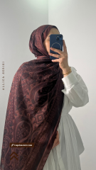 Allica Desen Şal - Kahverengi