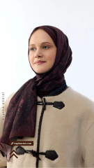 Allica Desen Şal - Kahverengi