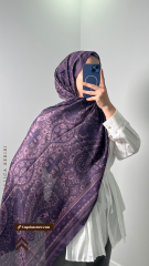 Allica Desen Şal - Mürdüm