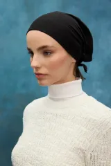 Düz Dikişli Bone - Siyah