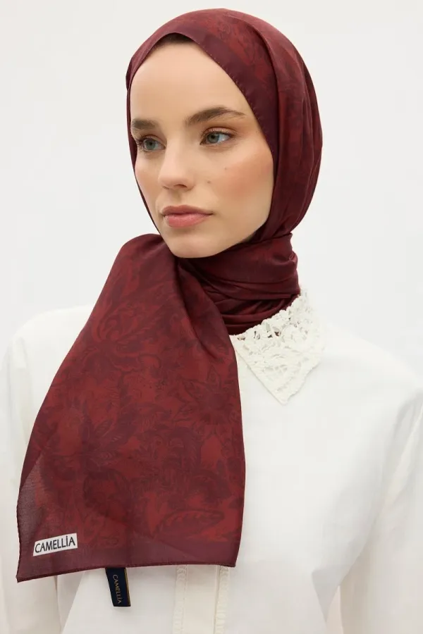 Mira Desen Soft Şal - Kırmızı