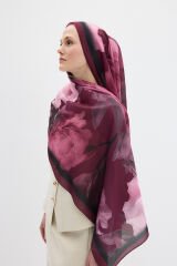Lotus Desen Soft Şal - Mürdüm