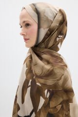 Lotus Desen Soft Şal - Bej