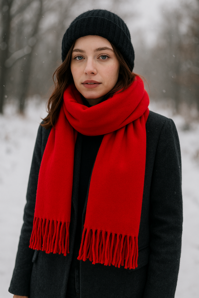 Puffy Atkı Kırmızı